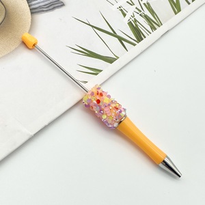 Bolígrafo creativo con diamantes de imitación y cuentas, bolígrafo de <span class=keywords><strong>punta</strong></span> redonda con diseño de bola, bolígrafo de resina con purpurina, accesorios de joyería. - Product Image 5