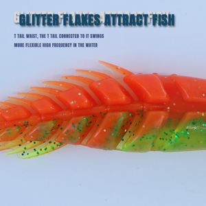 Señuelos de pesca suaves de doble color Selco Tpr, Señuelos de Pesca de cabeza de plástico, olor <span class=keywords><strong>a</strong></span> señuelo de pesca suave - Product Image 4