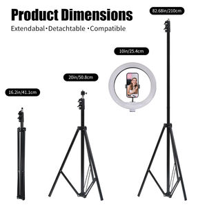 إضاءة سيلفي دائرية من جويستار مقاس 10 بوصات مع 10 مستويات سطوع وحامل ثلاثي القوائم للبث المباشر/تسجيل الفيديو/تيك توك - Product Image 2