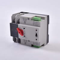 STAOR CB Kelas ATSE 63A 2P Saklar Transfer Otomatis Fase Tunggal (ATS63-2P) 6kA IP20 DIN Rail Manual/Otomatis I-0-II 0.3s