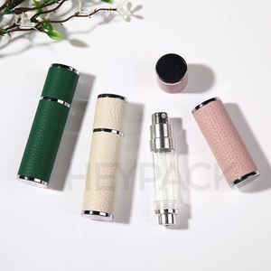 Atomizador de Perfume de viaje portátil de 5ml, cuerpo de cuero, diseño Redondo, estilo Spray, fragancia, botella de vidrio recargable, atomizador de Perfume - Product Image 5