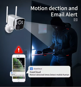 Kit de caméra de sécurité sans fil 4CH 4MP avec détection de mouvement couleur, vision nocturne, batterie solaire, caméra bullet PIR, réseau Wifi, NVR CCTV - Product Image 6