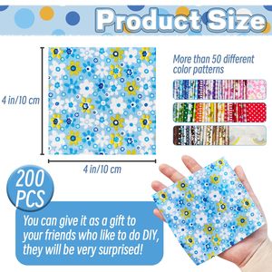 Cuadrados de tela de algodón pre-cortados para manualidades, bloques de cuarto de cuadrado para patchwork y costura DIY - Product Image 6