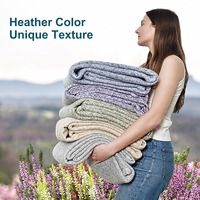 Großhandel Anpassbare Polyester-Jersey-Decke Weiche Leichte Atmungsaktive Sweatshirt-Decke für Bettdecke