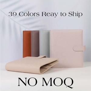 Hongbo meilleure vente 39 couleurs galet cuir 35MM 6-or-anneau lié A5 planificateur budget reliure à anneaux avec fermeture éclair comme cadeau <span class=keywords><strong>de</strong></span> noël - Product Image 3