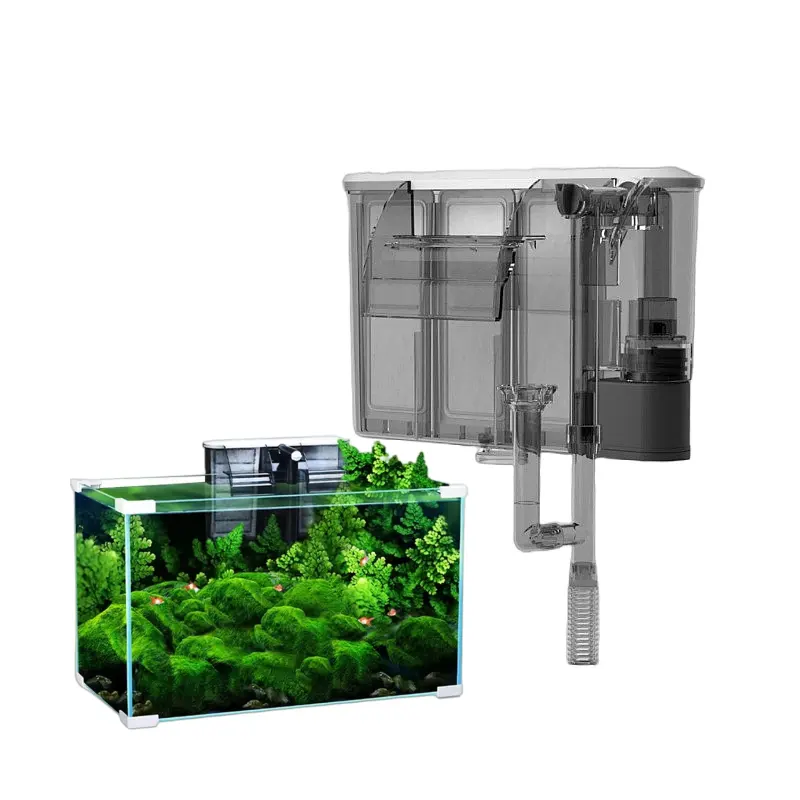 Waterfall filter 3 in 1 cross border small wall mounted external fish tank filter