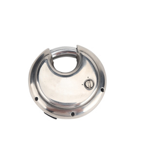 Stainless Steel Round Combination Pad <b>Lock</b> 4 <b>Digit</b> Chrome Plated Outdoor Use - Product Image 2