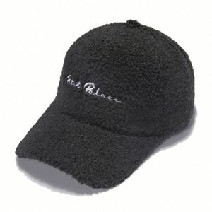 Casquette de baseball d'extérieur pour femme, 6 panneaux, en laine de mouton personnalisée, douce et moelleuse, avec logo brodé en relief, chaude pour l'hiver - Product Image 4
