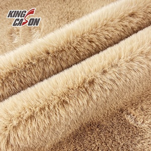 Kingcason Sang Trọng Trung Quốc Vải Bán Buôn Giả Lông Thỏ Vải Tùy Chỉnh Màu Sắc Dài Cọc Lông Thú Vải Mềm Dài Cọc Lông Thú Giả Vải - Product Image 2