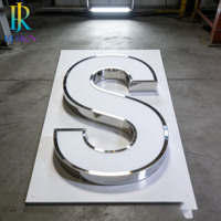 Lettres en relief 3D personnalisées à LED rétroéclairées, étanches pour extérieur, enseigne lumineuse, panneau sandwich pour publicité de magasin et nom commercial