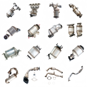 Nouveau convertisseur catalytique en acier 1.0L pour <span class=keywords><strong>Toyota</strong></span> <span class=keywords><strong>Aygo</strong></span> Citroen C1 Peugeot 107 Hatchback 2005-2014 moteur de système d'échappement de course - Product Image 3