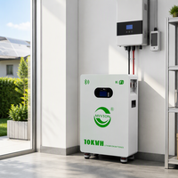 Batterie de stockage d'énergie LiFePO4 MVVTON 51.2V 200Ah 10.24kWh sur roues avec WiFi et Bluetooth pour système solaire domestique