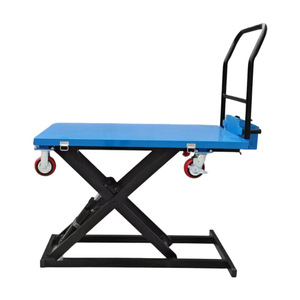 Jin Rong Electric Hydraulic Lifting Trolley 1200x600 Mm Steel Frame Factory Repair Hand <b>Cart</b> Four <b>Wheel</b> Platform - Product Image 4