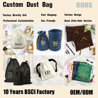 Pochette cosmétique en velours personnalisée avec logo, sac d'emballage en faux daim à cordon pour bijoux, banque d'alimentation, avec étiquette