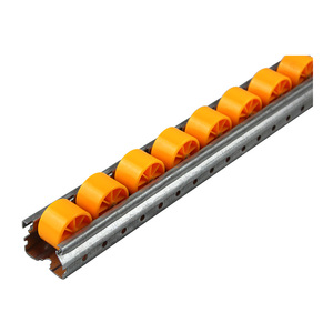 Sistema de cinta transportadora de rueda de patín industrial de alta calidad, pista de rodillos de aluminio para estante de almacenamiento/carril de flujo de pista de rodillos - Product Image 2