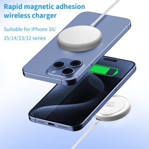 Chargeur sans fil magnétique 3 en <span class=keywords><strong>1</strong></span>, charge rapide 15W, type-C, chargeur sans fil portable rond, logo personnalisé, cadeau, vente chaude 2026 - Product Image 5