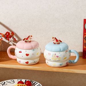 Taza de Cerámica Lelyi con Diseño Creativo de Pony de Dibujos Animados, Ideal para Oficina, Regalo de Cumpleaños para Mejor Amiga, Apta para Lavavajillas y Microondas - Product Image 3