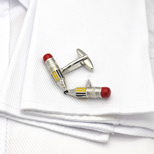 <span class=keywords><strong>Gemelos</strong></span> novedosos de latón francés para hombre, gran oferta, <span class=keywords><strong>gemelos</strong></span> de lápiz de <span class=keywords><strong>caballero</strong></span> para boda, compromiso, fiesta de negocios o regalo - Product Image 4