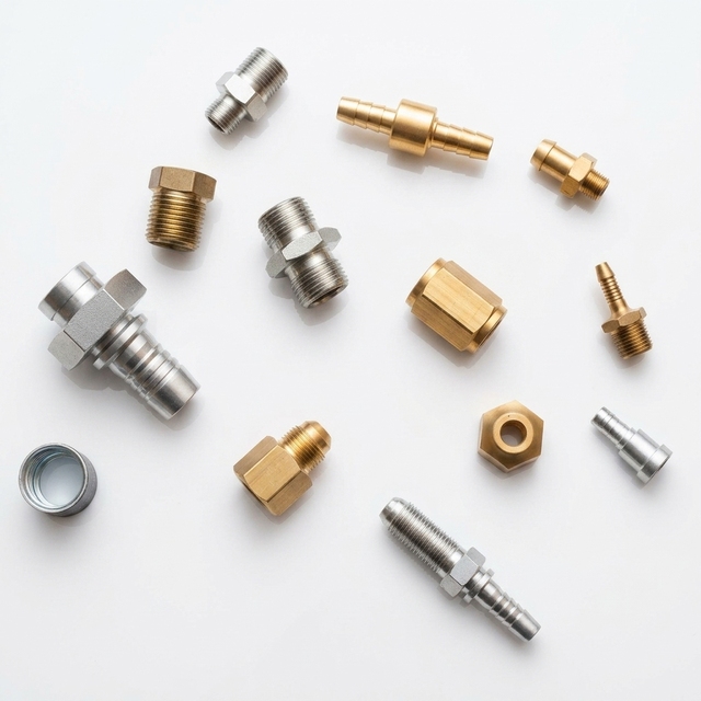 OEM ODM Custom Hydraulic Fittings, High Precision Brass & Stainless Steel Hose Barb Connectors for Hydraulic