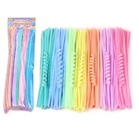 100 pièces artisanat artisanat Macarons couleur chenille tige floue bâtons nettoyeurs de tuyaux artisanat