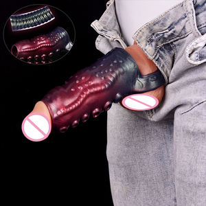 NNSX drop shipping Fantasy Cock Extender manga pene cubierta pene anillo retraso eyaculación agrandamiento adultos juguetes sexuales para hombres - Product Image 1