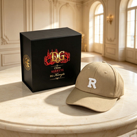 Boîte d'emballage en papier kraft pour casquettes de baseball en gros, boîte d'expédition pliable personnalisée pour casquettes snapback et casquettes trucker avec sac