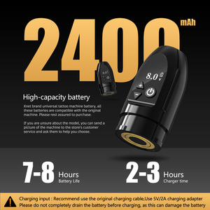 Xnet เครื่องสักไร้สายระดับมืออาชีพ2400mAh และปืนหมุน-2.0-4.2มม. จังหวะปรับได้สำหรับศิลปินศิลปะบนร่างกาย - Product Image 5