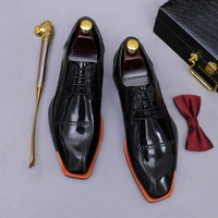 ASTON M.JAZZ Handgefertigte Hochwertige Maßgeschneiderte Herren Spitze Schnürschuhe Stilvolle Atmungsaktive Lederschuhe für das Büro