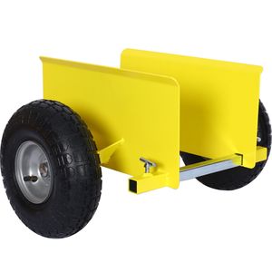 DB 600lb Yellow Panel <b>Dolly</b> with 10in. Pneumatic Wheels - Product Image 2
