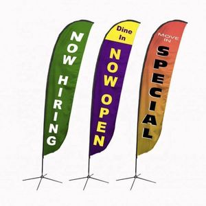 Bandera de Playa Personalizada de Doble Cara con Mástil de Fibra de Vidrio, Banderas y Pancartas Promocionales de Alta Gama - Product Image 2