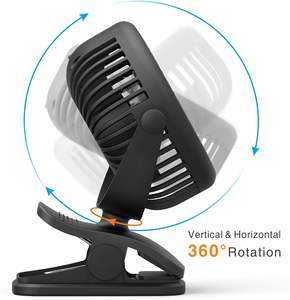 Ventilateur <span class=keywords><strong>pour</strong></span> poussette - Ventilateur <span class=keywords><strong>pour</strong></span> bébé à piles avec 3 vitesses réglables <span class=keywords><strong>pour</strong></span> siège auto bébé, voyage, <span class=keywords><strong>camping</strong></span>, rose - Product Image 6