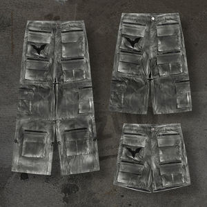 All'ingrosso Conversity Cargo Streetwear con acido pantaloni da <span class=keywords><strong>uomo</strong></span> Custom lusso sbiadito Utility tasche larghi Vintage pantaloni Homme - Product Image 1