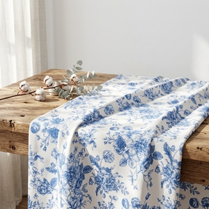 Tovaglia in Toile Francese con Design Personalizzati <span class=keywords><strong>per</strong></span> Hotel, Matrimoni, Lussuosa Tovaglia Rotonda Bianca con Motivi, Tovaglioli <span class=keywords><strong>per</strong></span> Feste Nuziali - Product Image 2