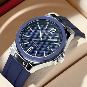 Relojes de Cuarzo Sencillos para Hombre CURREN 8467, Reloj de Pulsera Deportivo de Moda para Hombre con Correa de Silicona, Resistente al Agua, Nuevo - Product Image 1