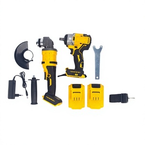 Professional 21V Brushless Cordless Electric Wrench & Angle Grinder Combo Kit 2-Piece OEM Construction Workshop <b>Tool</b> <b>Set</b> - Product Image 1