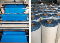 Réparation de toiture et isolation thermique, membrane d'étanchéité autocollante en TPU bleu pour toiture