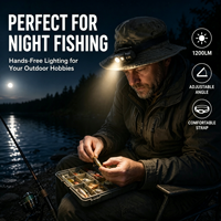Lampe torche à clip en alliage d'aluminium ultra-lumineuse 1200LM, faisceau réglable, portée 125M, étanche IP65, rechargeable par USB, 2600mAh, pour situations d'urgence