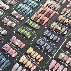 Nouveaux <span class=keywords><strong>ongles</strong></span> artificiels faits à la main de haute qualité, <span class=keywords><strong>prix</strong></span> de gros, avec colle, OEM ODM, étiquette privée, <span class=keywords><strong>faux</strong></span> <span class=keywords><strong>ongles</strong></span>, <span class=keywords><strong>ongles</strong></span> artificiels - Product Image 1