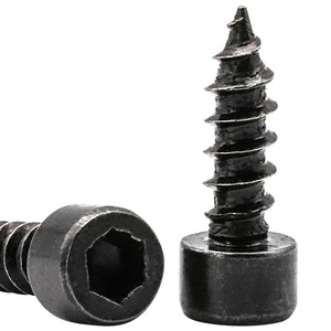 Tornillo autorroscante hexagonal de cabeza cilíndrica negra de grado HA8.8 M3 M4 M5 para madera y altavoces - Product Image 1