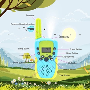 La più recente vendita calda walkie talkie giocattolo per bambini 22 canali giocattolo radio a 2 vie con torcia LCD retroilluminata gamma 6 km per campeggio esterno - Product Image 3