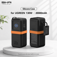 Étui de protection en silicone SIKAI pour batterie externe UGREEN 130W 20000mAh, résistant aux chocs, pour voyages en extérieur, avec découpes précises