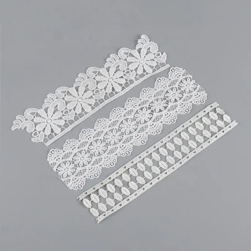 Hot Selling 100% Cotton Crochet Cotton White Lace Trimming For Clothing