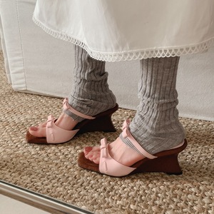 Sandalias de tacón bajo con punta cuadrada, estilo francés, de una pieza, con lazo, minimalistas y de punta abierta. - Product Image 4