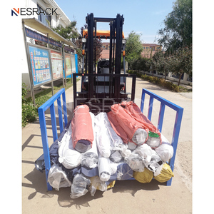 Industria tessile su misura per risparmiare spazio in metallo zincato pieghevole in tessuto portaoggetti per Pallet che impilano scaffali e scaffali - Product Image 5