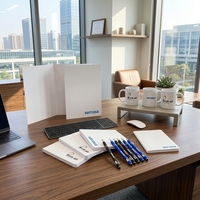 Coffrets cadeaux d'entreprise LINHON personnalisés : bloc-notes, stylo, tasse, bouteille, parapluie, porte-documents, calendrier, chargeur