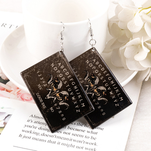 1 par de pendientes colgantes de polilla de la muerte para mujer, regalo de cumpleaños - Product Image 5