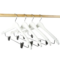 Non Slip Solid Beech Wood Suit Hangers Eco-Friendly Saving Cost-Effective Bulk Pack High Quality Rust Resistant Wardrobe Store