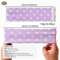 Jachon Bandeau Élastique Doux à Imprimé Cœur Mignon pour Sport, Gym, Yoga – Accessoire Cheveux Tendance Quotidien pour Femmes et Filles