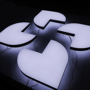 <span class=keywords><strong>Mini</strong></span> LED chiếu sáng neon ánh sáng màu xanh Black & White dấu hiệu với thép không gỉ & nhựa PVC chữ cho quảng cáo trang trí - Product Image 1