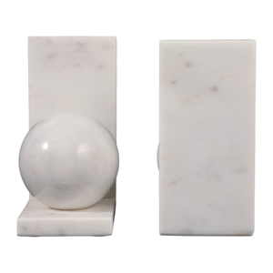 Fermalibri in Marmo a Forma di Sfera, Elemento Decorativo Moderno per Libreria o Ufficio - Product Image 5